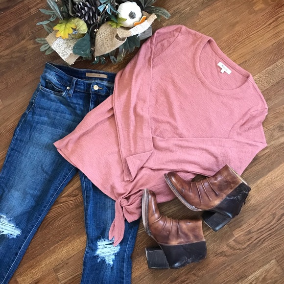 Madewell Tops - Madewell Side Knot Long Sleeve
